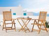 Bistro Set Folding JAVA Acacia Wood Light Brown