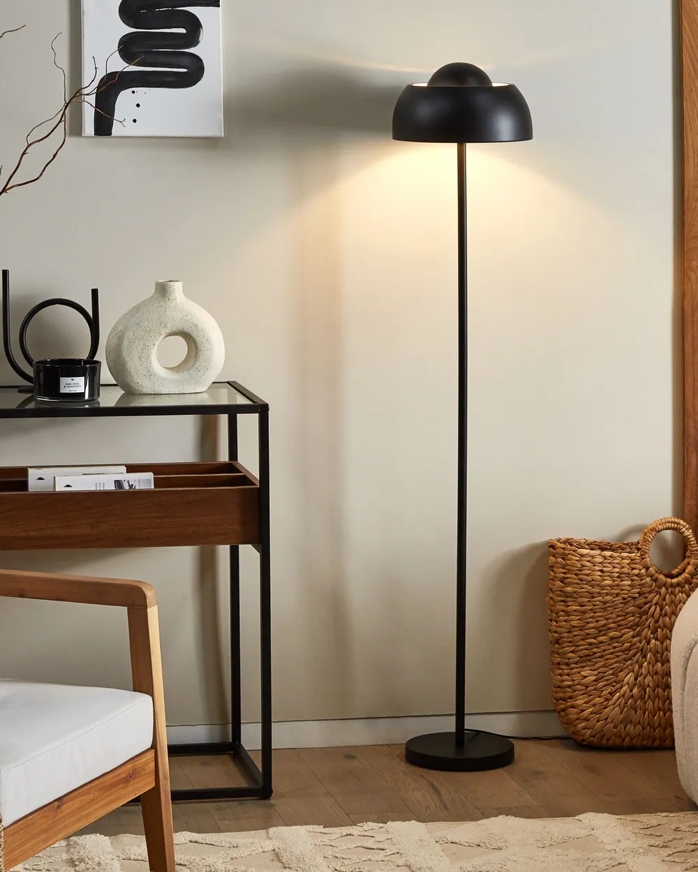 Floor Lamp SENETTE Metal Black
