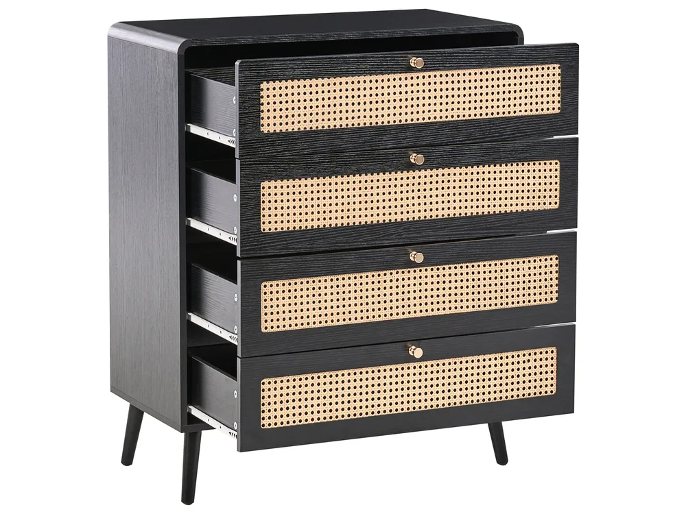 4 Drawer Chest MOURA Black_1015133