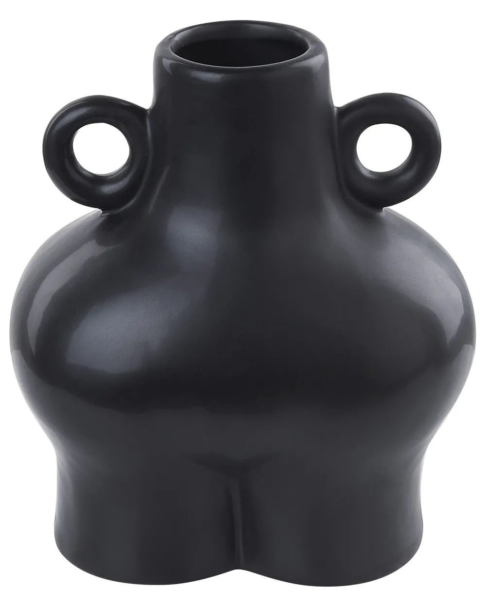 Flower Vase NAFPLIO 20 cm Ceramic Black