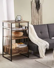 3 Tier Shelving Unit KEENE 101 cm Dark Brown_757189