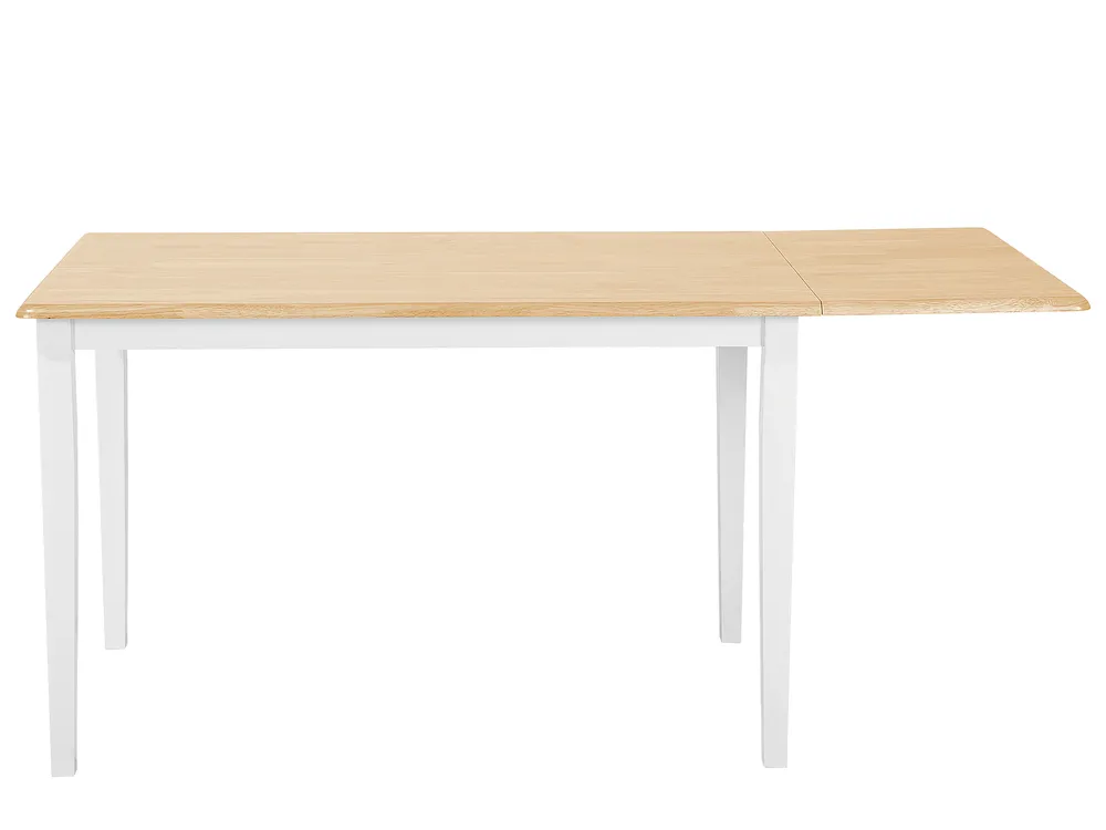 Förlängningsbart matbord LOUISIANA Ljusbrun 120/160 cm 75 cm Trä_697823