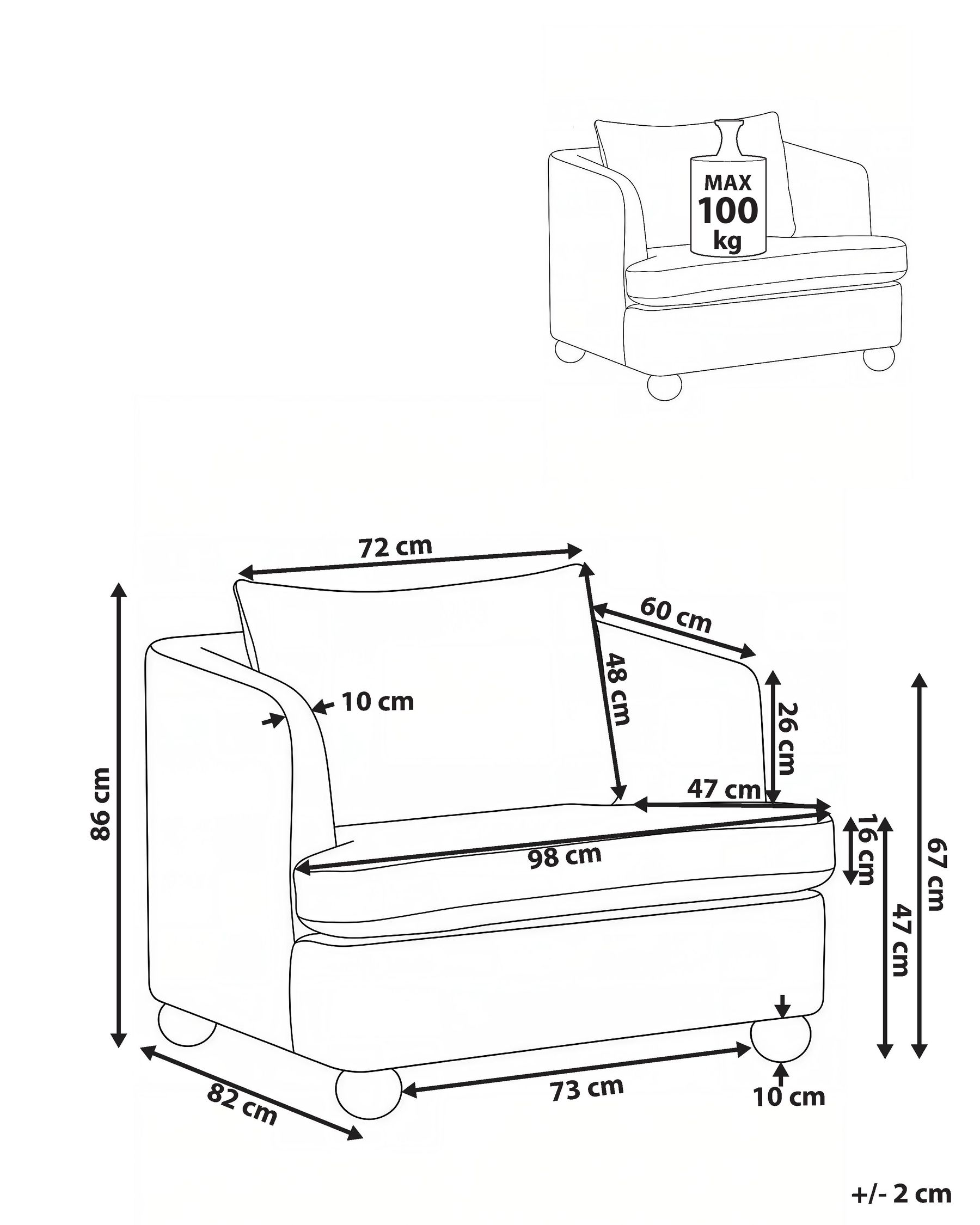 Armchair RATTVIK Chenille Brown_1066540