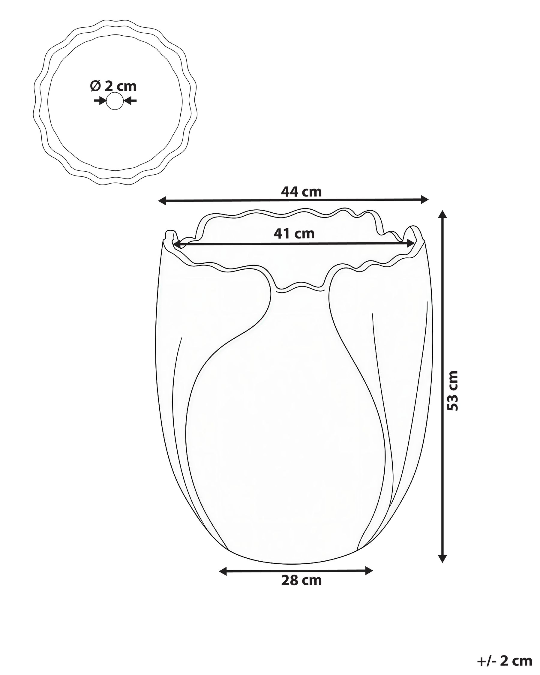 Plant Pot ARPONE 44 cm Dark Grey_1082361