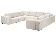 Modulär U-formad soffa 8-sits KIVVIK Bouclé Off-White_1045866