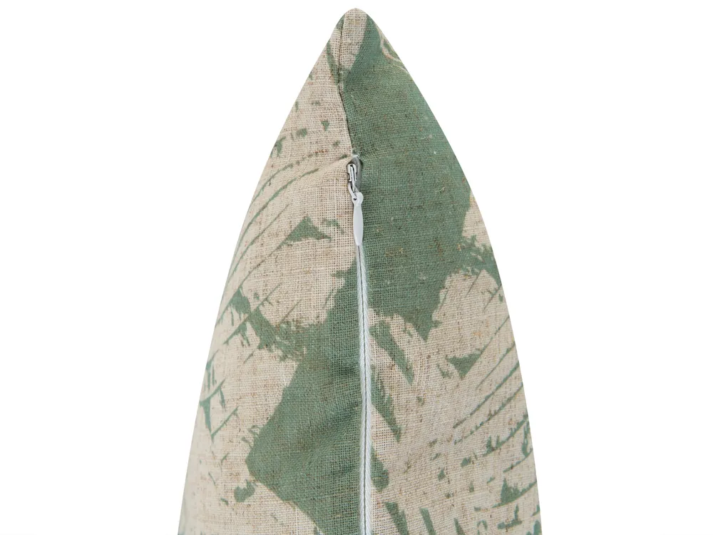 Ulkotyynysetti 3 kpl ARENARIA Abstrakti kuvio 45 x 45 cm Beige/vihreä_1125275