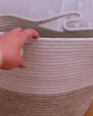 Set of 2 Baskets PAZHA Cotton Beige_990330