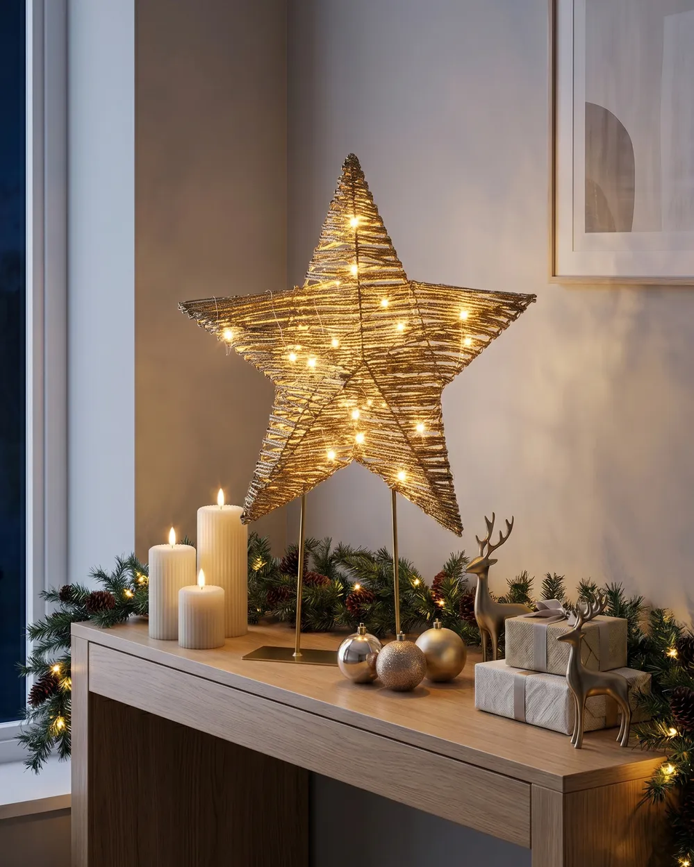 Christmas Decoration LED FARUP 51 cm Star Gold_1144714
