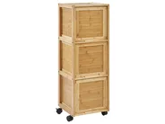 Bathroom Cabinet SHAWNEE Bamboo Wood 32 cm Light Brown_926680