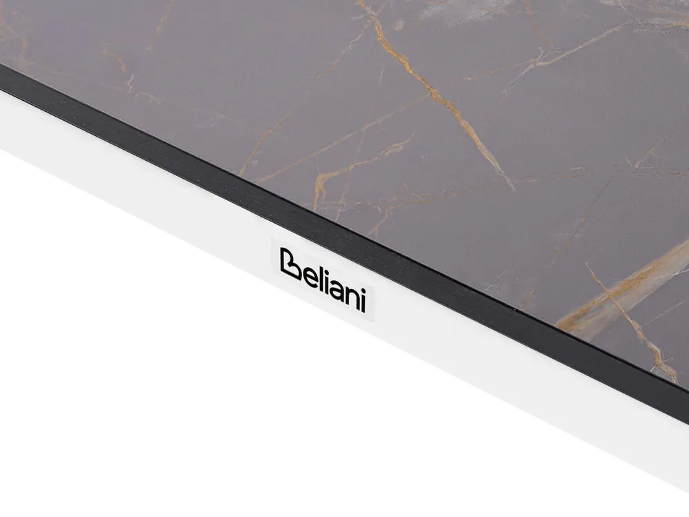 Garden Dining Table TOLENTINO 180 cm 90 cm Marble Effect Grey Marble_1038739