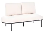 Garden Sofa with Table 4 Seater POLLINA Metal Black_1078918