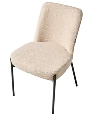 Set med 2 stolar MALIN Bouclé Ljusbeige_987078