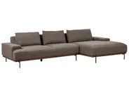 Corner Sofa 4 Seater MARIFERD Fabric Brown Left Hand_903205