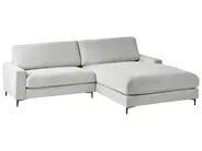 Corner Sofa 3 Seater MALOY Chenille Light Grey Left Hand_893581