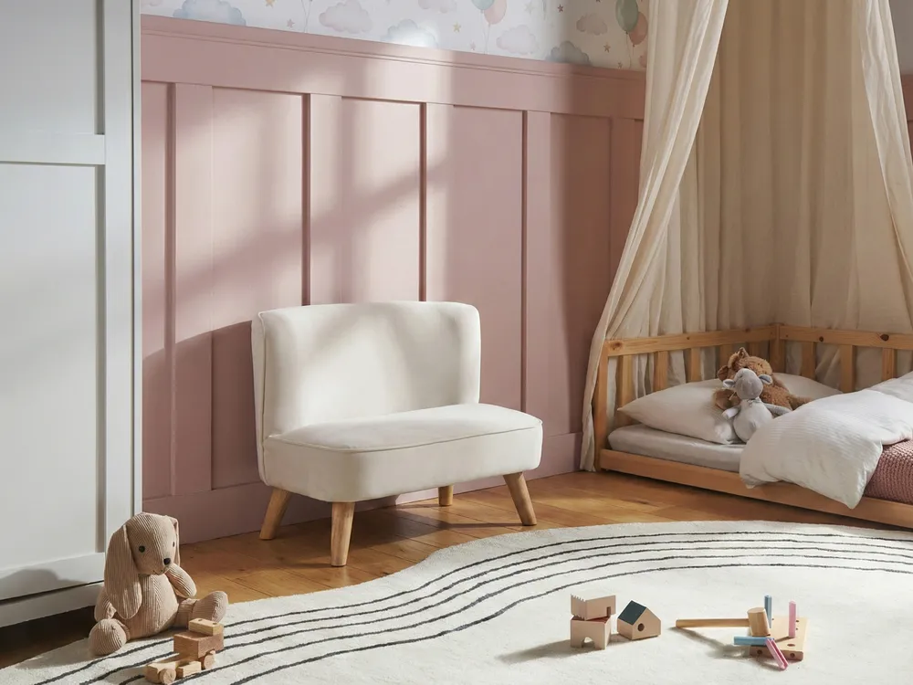Kids Sofa RISBY Velvet Beige