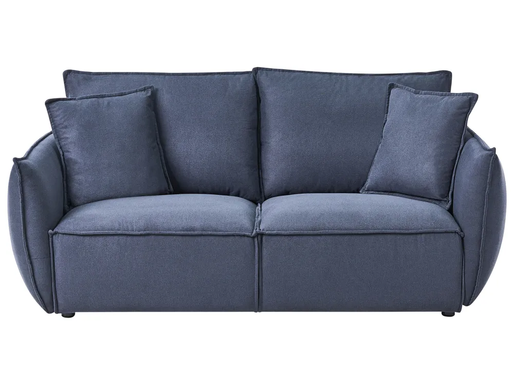 Sofa 3 Seater KUNES Fabric Dark Blue