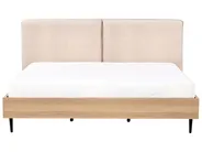 Säng med lamellram Bouclé LIMANTON 180 x 200 cm Beige_971501