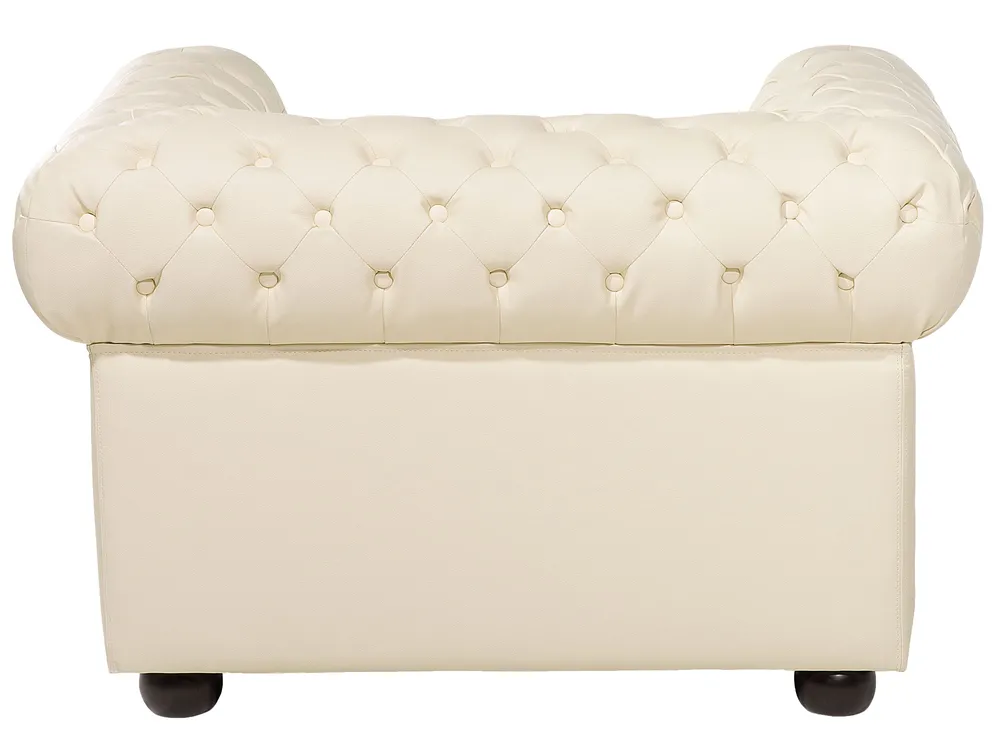 Sohvaryhmä 4-istuttava CHESTERFIELD Nahka Vaaleanbeige_769398