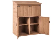Redskapsförråd TOFFIA 127 cm 66 cm Granträ Brun_1015101