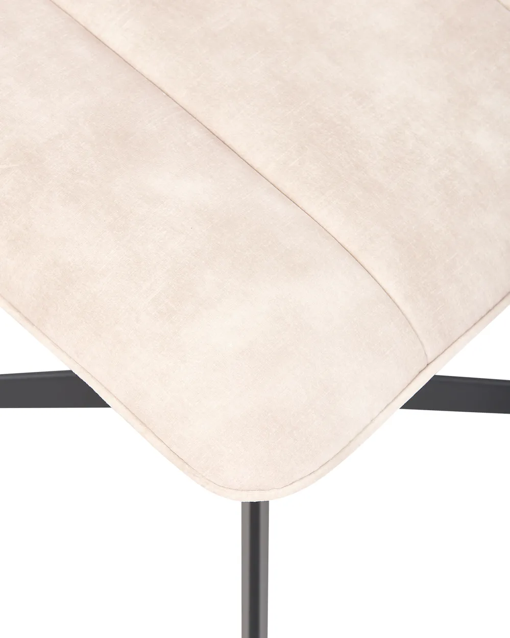 Swivel Armchair LIA with Footstool Velvet Beige_923517