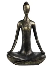 Garden Statue YOGHINA Woman Black/ Gold_1150420