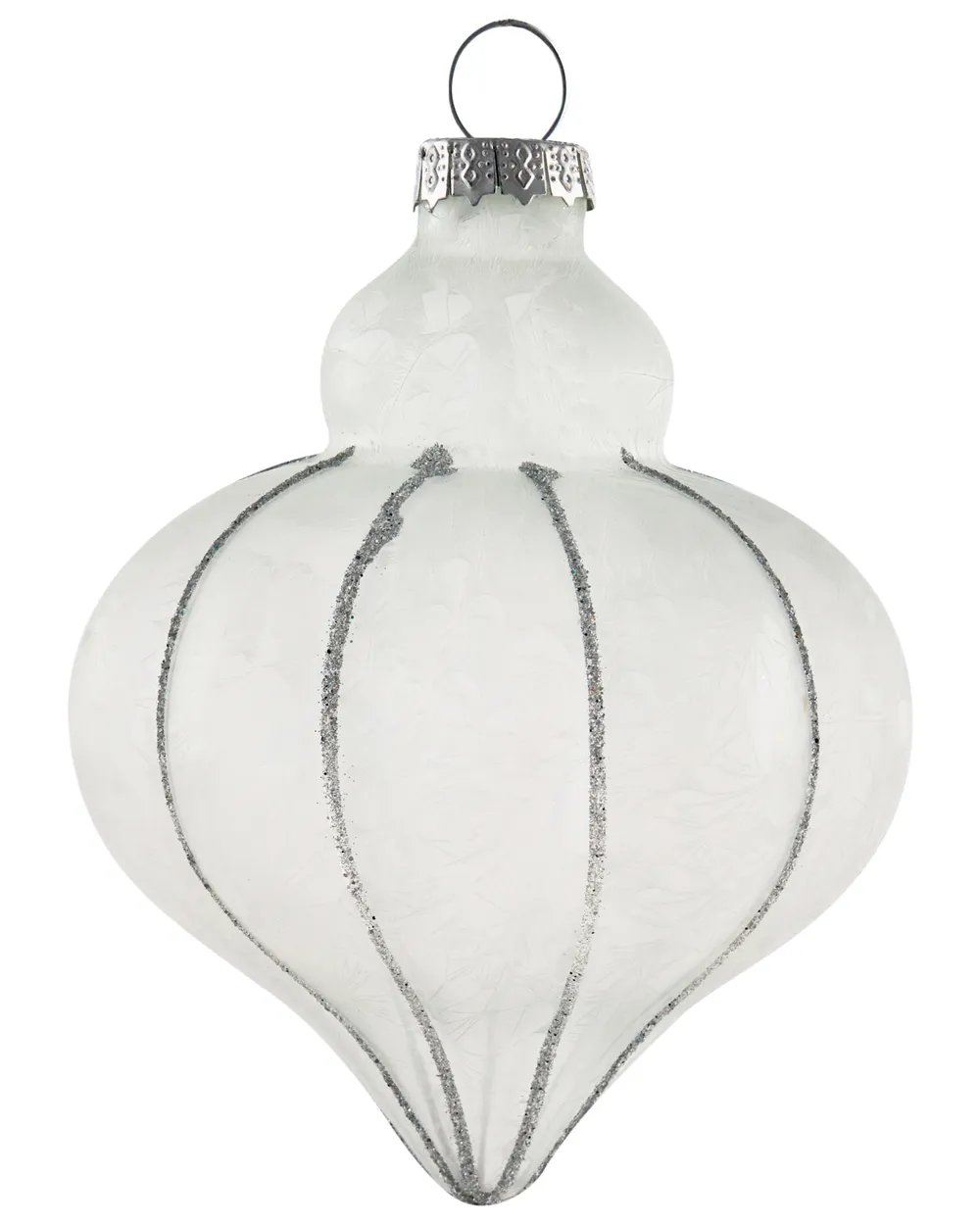 Set of 35 Baubles SNOWFALL Glass Blue_1028595