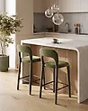 Baarituolisetti 2 kpl LAKEVILLE Chenille Vihreä