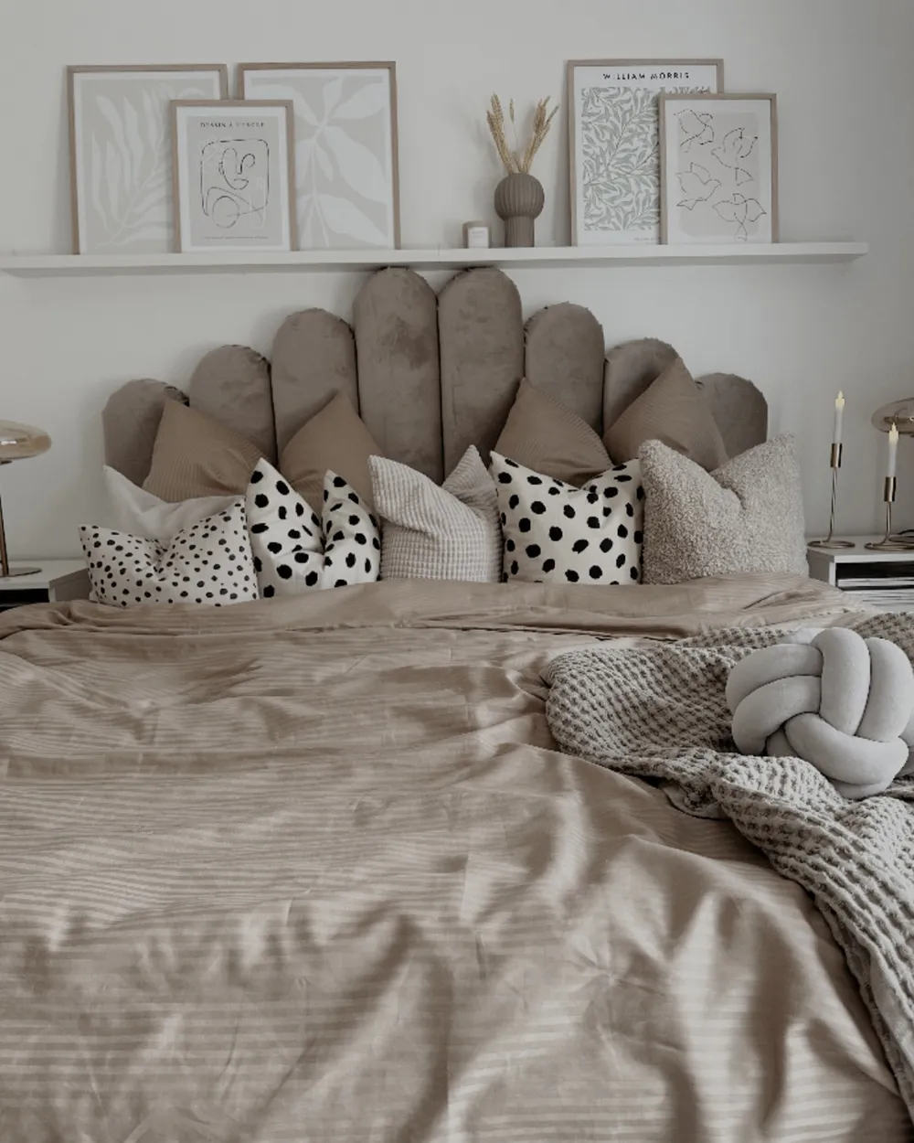 Duvet Cover Set AVONDALE 135 x 200 cm Sateen Cotton Beige_858128