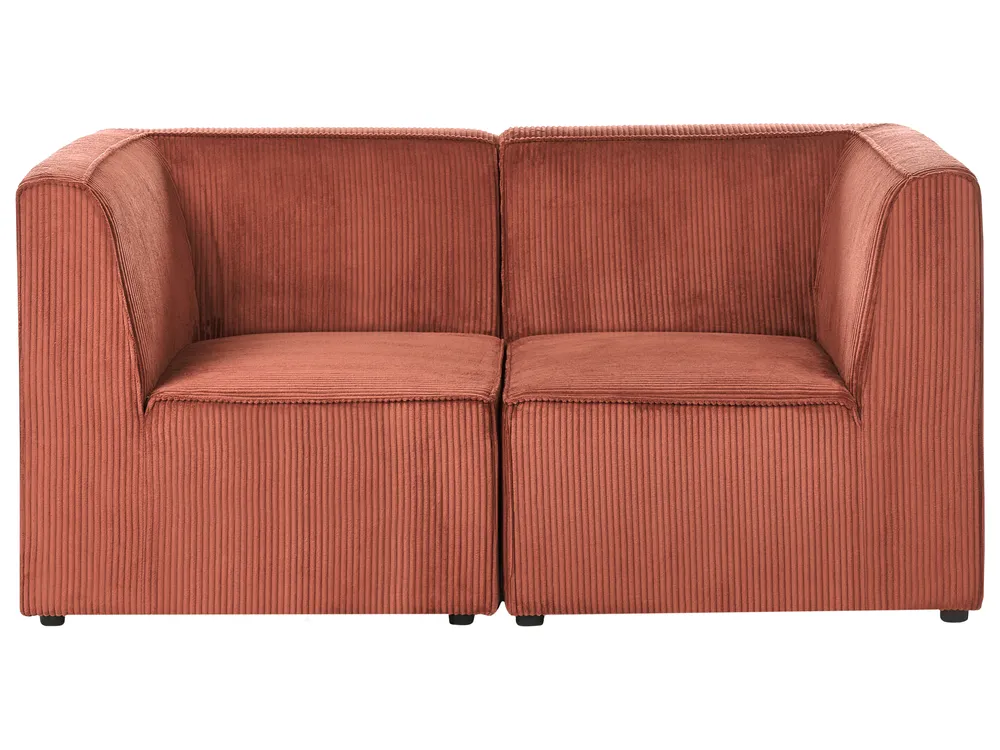 Sofa 2 Seater LEMVIG Corduroy Golden Brown_1054784