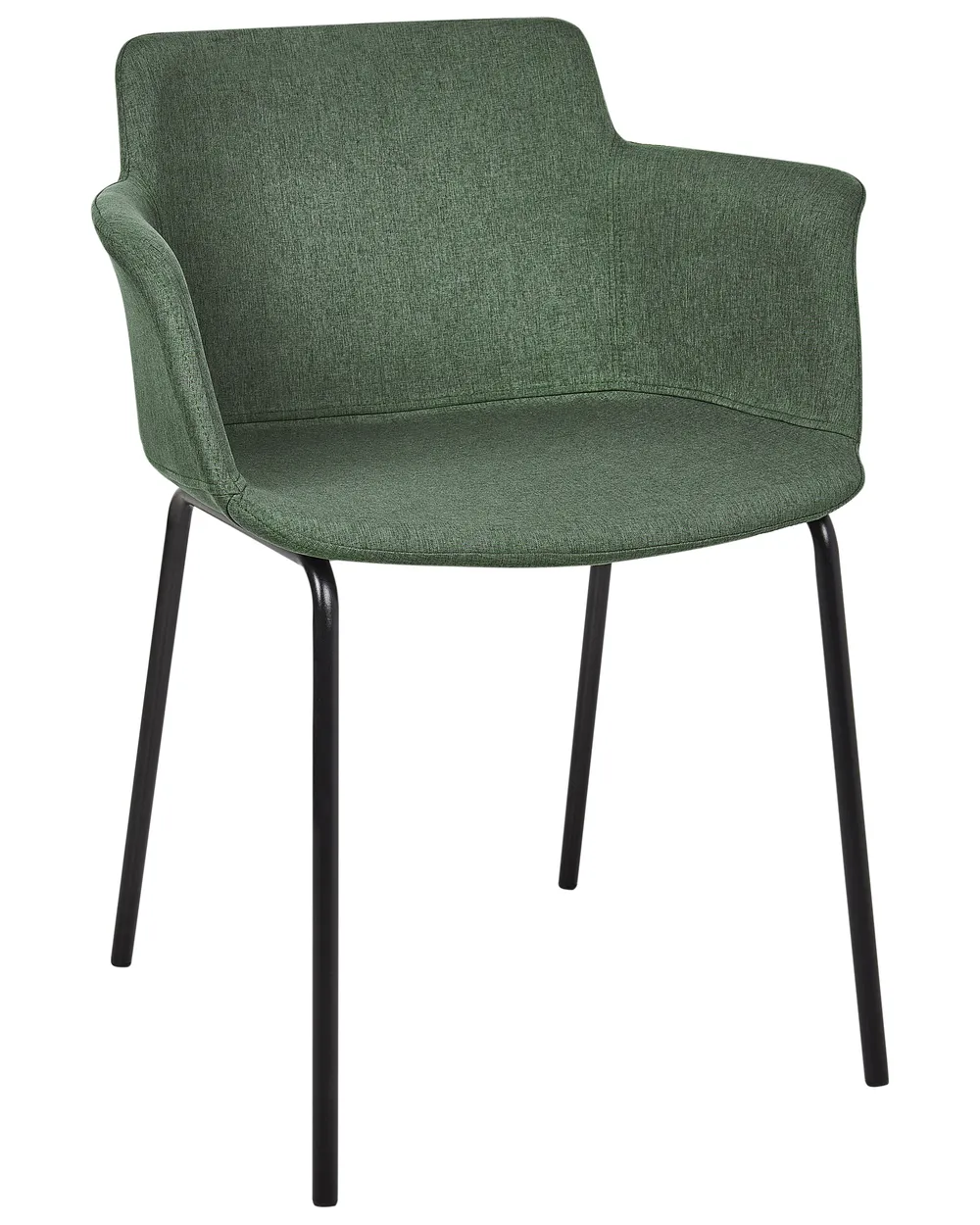 Set of 2 Dining Chairs BELFIELD Fabric Green_942585