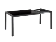 Förlängningsbart matbord GRANADA Svart 120/160 cm 80 cm_820884