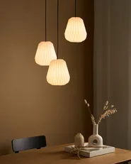 3 Light Pendant Lamp HONDE Paper White_1033679