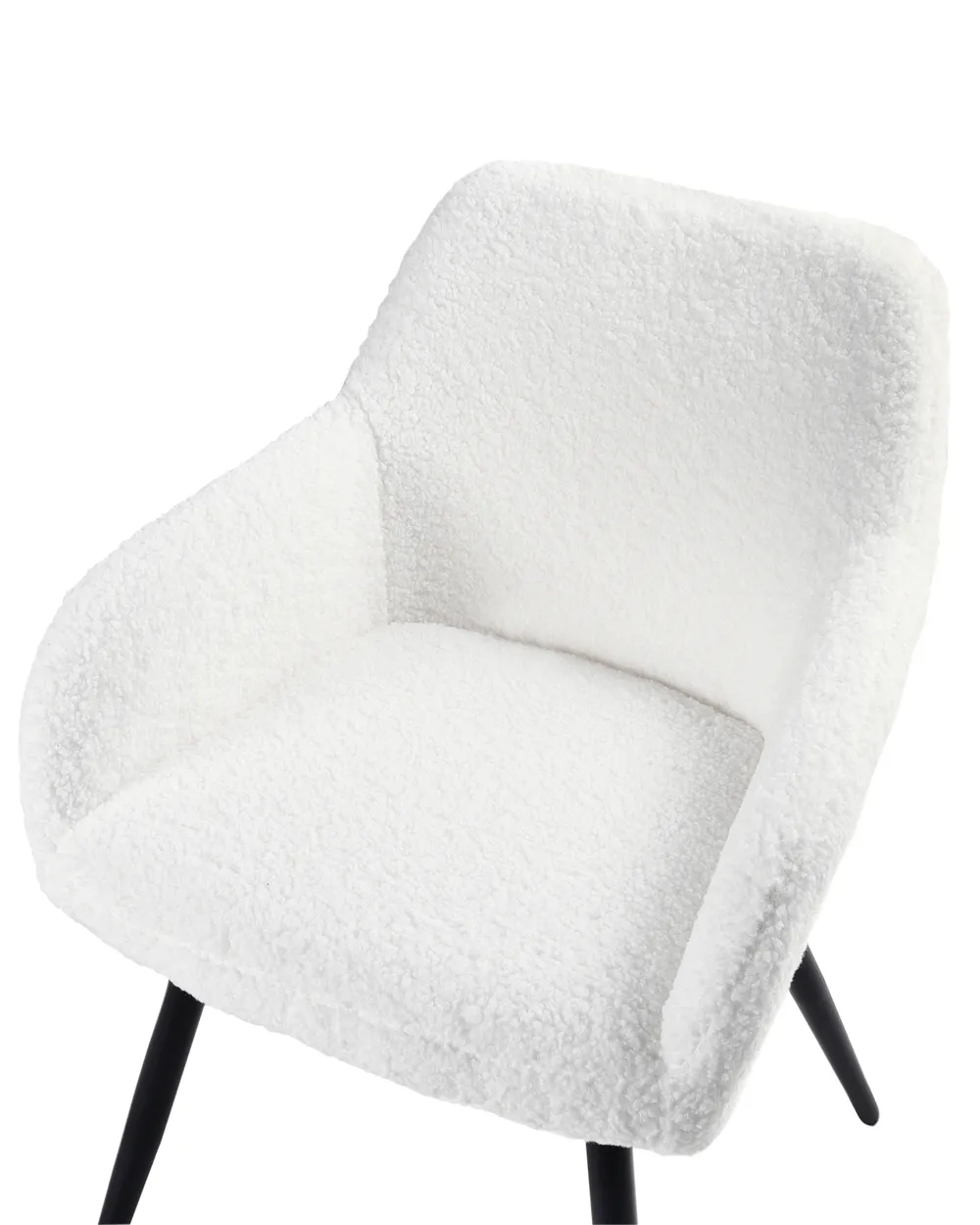 Set med 2 matstolar CASMALIA Bouclé Off-White_956979