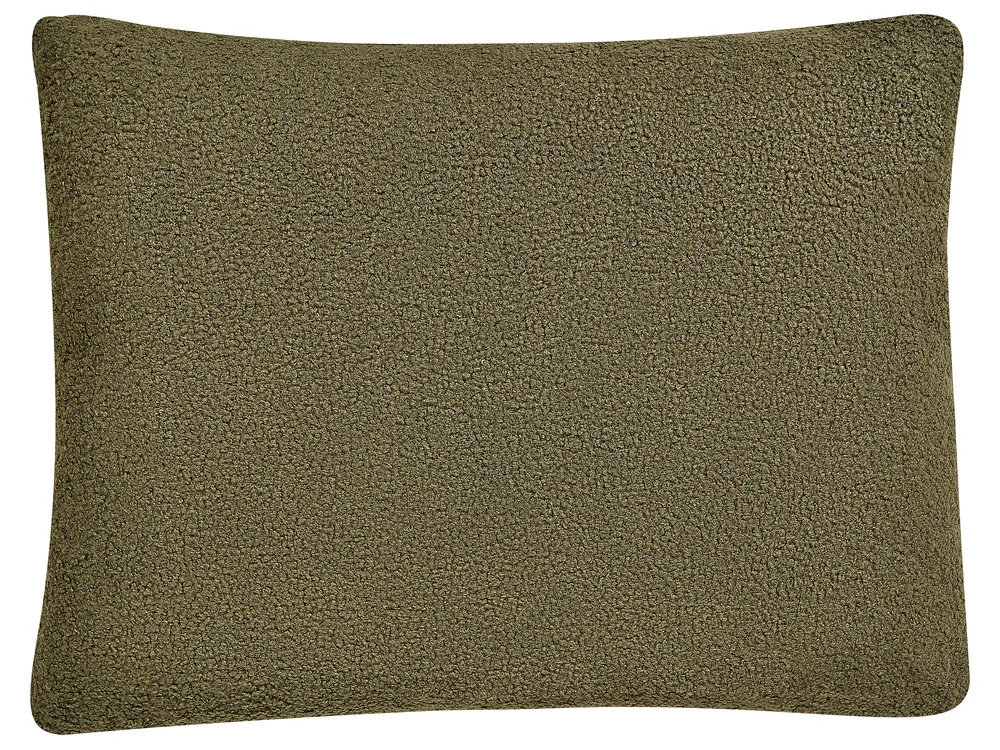 Living Room Set 3 Seater ASKER Boucle Dark Green_932697