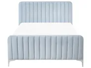 Säng med lamellram Sammet LUNAN 120 x 200 cm Ljusblå_1025541