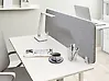 Desk Screen ZIGGY 120 x 40 cm Light Grey
