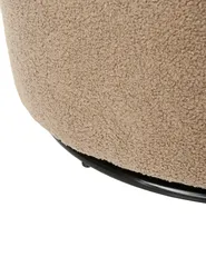 Swivel Armchair DAVIK Boucle Taupe_943665