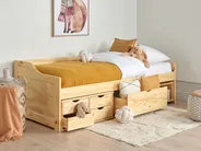 Daybed with Storage Pine Wood ROYVILLE 90 x 200 cm (EU Single) Light Brown_936534