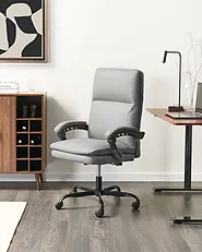 Executive Chair SERENE Faux Leather Light Grey_1161502