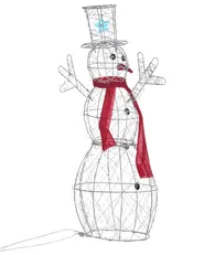 Outdoor Decoration LED VASMAN 93 cm Snowman White_1018821