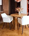 Ruokatuolisetti 2 kpl JASMIN Sametti Vaaleanbeige