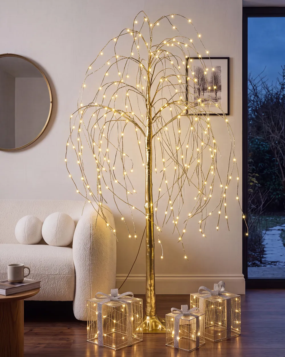 Outdoor Decoration LED BALIONI 180 cm Tree Gold_1118802