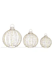 Outdoor Decoration LED GAROUR 65/50/40 cm Bauble Gold_950437