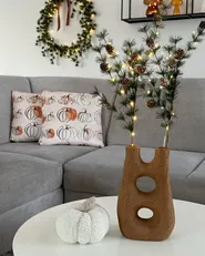 Blomvas UARU 27 cm Stengods Brun_949341
