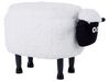 Storage Animal Stool SHEEP Sheep Fabric White