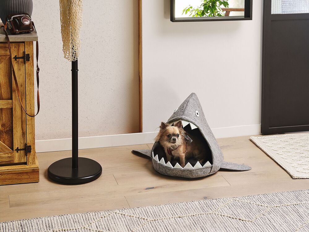 Pet Bed PIRANHA Felt Light Grey