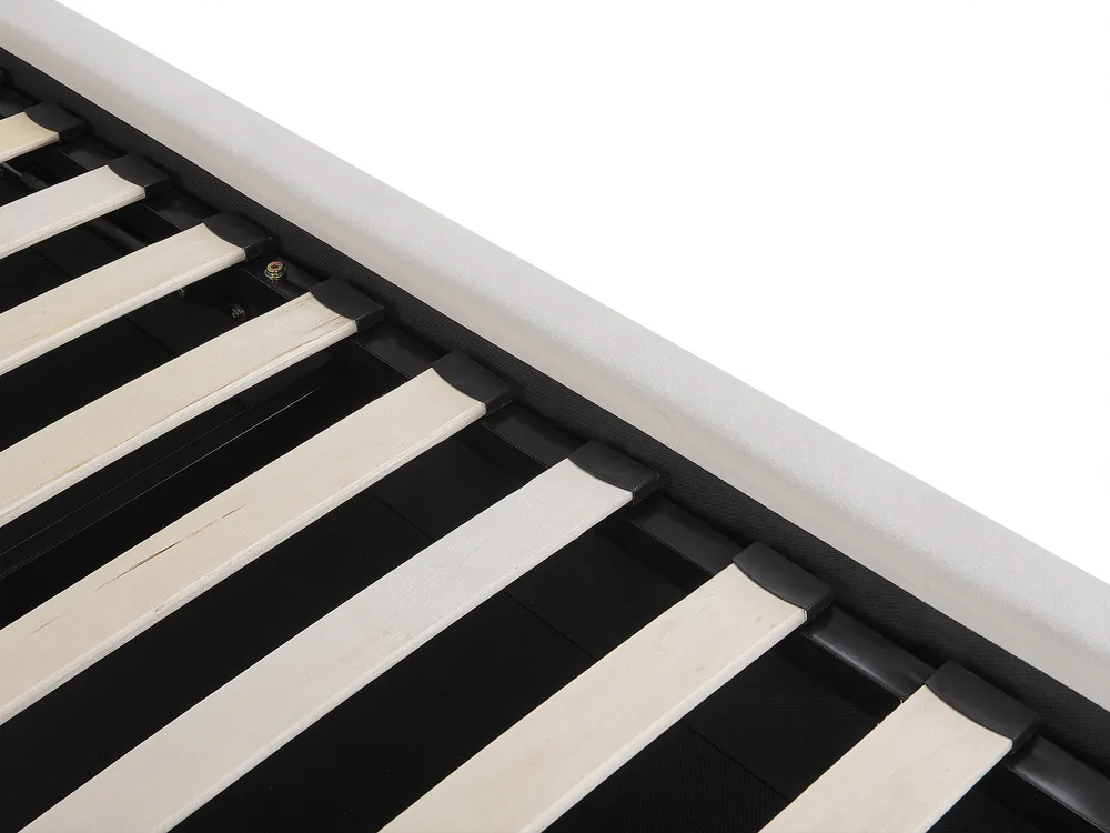 Ottoman Bed BAJONNA Velvet Off-White 160 x 200 cm (EU King Size)_871257
