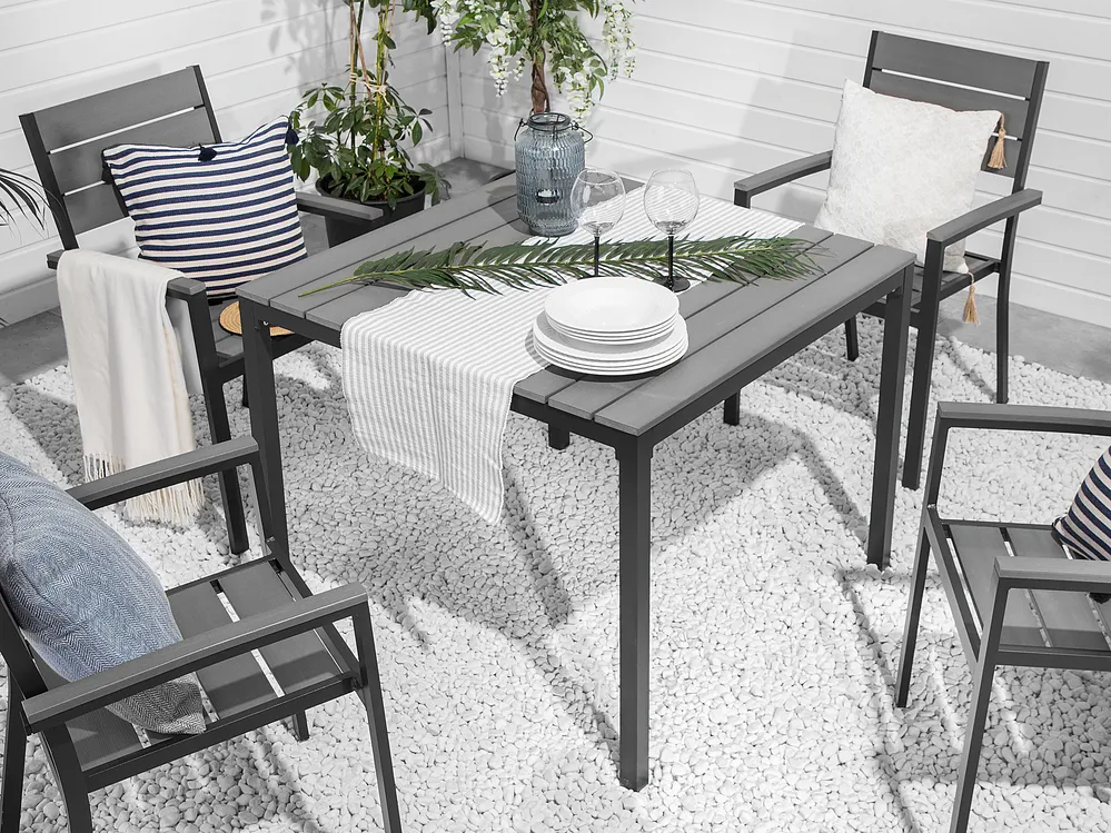 Garden Dining Table PRATO 95 cm 95 cm Grey