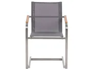 Garden Dining Set 6 Seater COSOLETO Tempered Glass Grey_881803