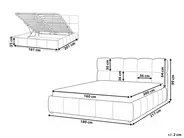 Ottoman Bed NOYON Fabric Light Beige 160 x 200 cm (EU King Size)_1056114
